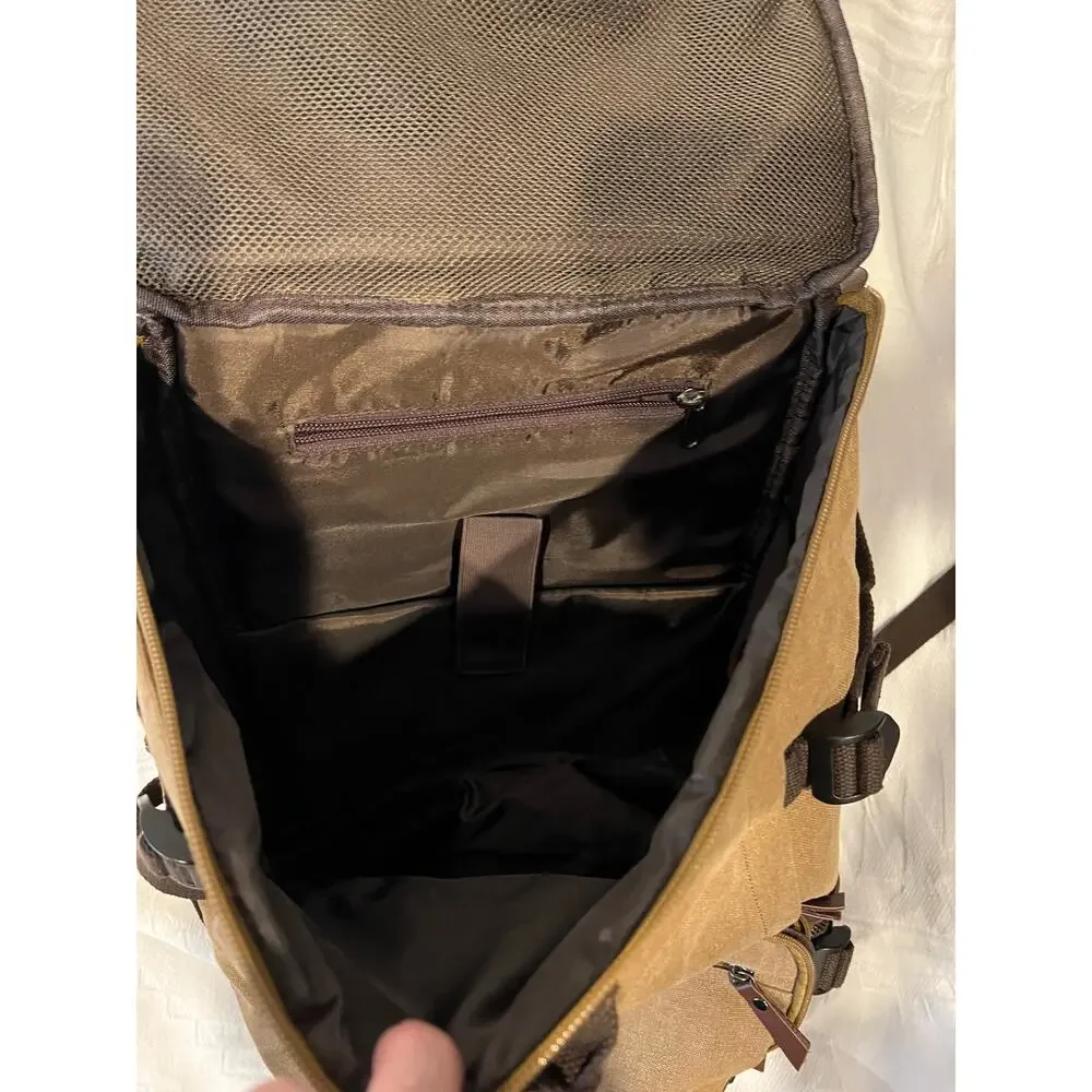 Colorful Travel Canvas Top Loading Backpack
